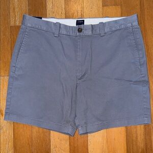 J. Crew Men's Slate Blue Flat Front Shorts 36 New With Tags 7 inch Inseam